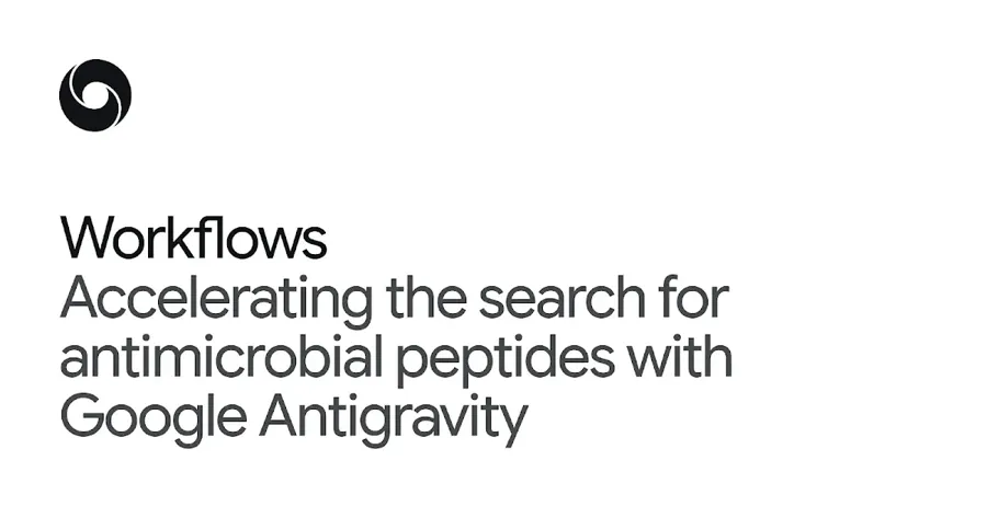 Publisher cover image for Accelerating the search for antimicrobial peptides with Google Antigravity